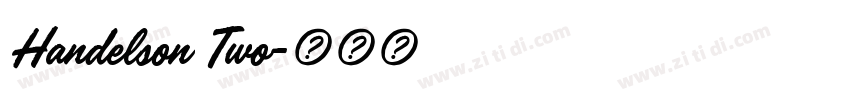 Handelson Two字体转换
